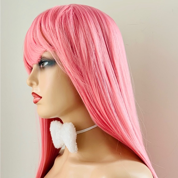 Pink Event Wig with Bangs for Halloween, Cosplay &  Events 🩷 NO FURTHER DISCOUNT - Picture 8 of 13